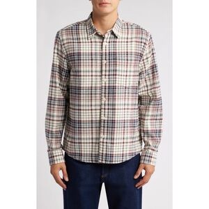 Wax London Shelly Flannel Button Up Shirt 100% Cotton Plaid Check Size Large